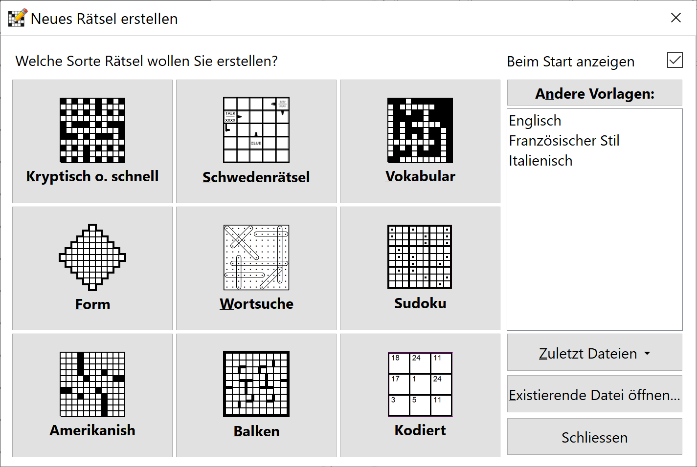 kreuzworträtsel erstellen
